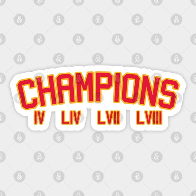 Four Time Champions Sticker by MugsForReal